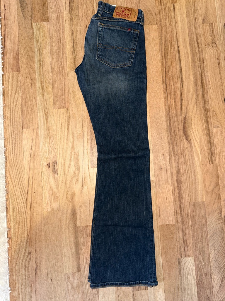 Lucky Brand Womens Dark Indigo Wide Leg Jeans